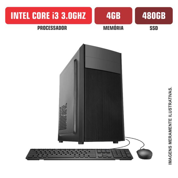 Computador Spread Corp IntelCore i3 4GB SSD 480Gb Com Kit Windows 10 image number null