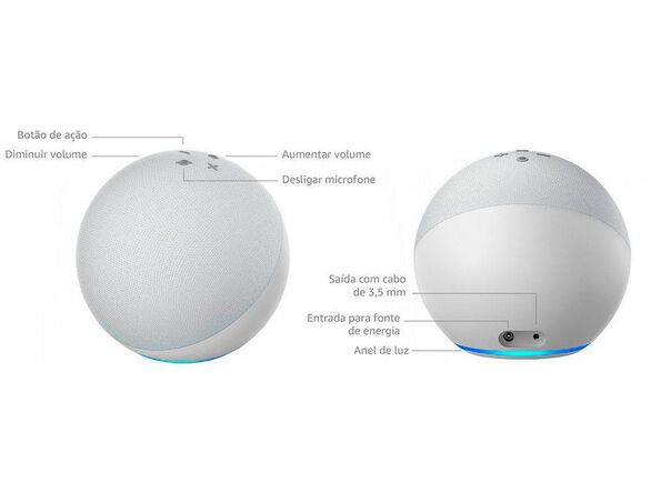 Echo 4ª Geração Smart Speaker com Alexa Amazon Branco - Branco image number null