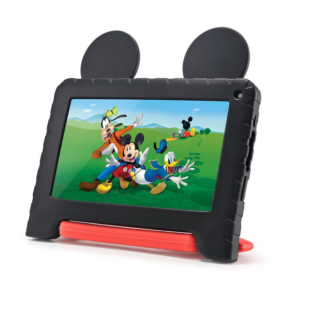 Tablet Multi Mickey com Controle Parental 2GB RAM + 32GB + Tela 7 pol + Android 13 (Go edition) + Processador Quad Core Preto - NB395 NB395 image number null