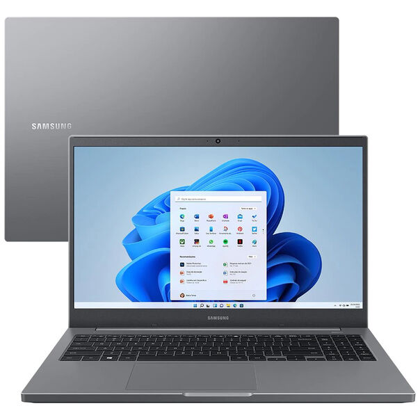 Notebook Samsung Core i3-1115G4 4GB 1TB Tela Full HD 15.6 Pol Windows 11 Book NP550XDA-KV1BR + Microsoft 365 Personal com 1TB na Nuvem - Cinza image number null