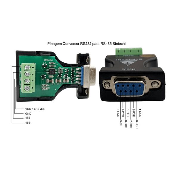 Conversor Serial RS232 x RS485 Sintechi image number null