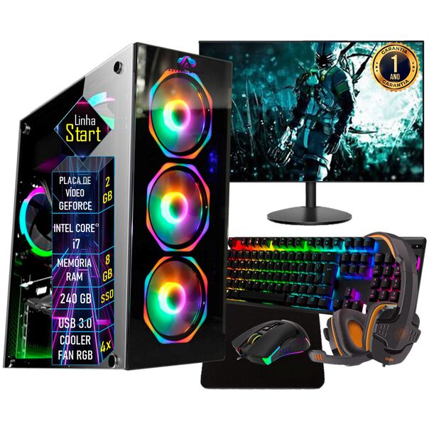 PC Gamer Completo Advancedtech Intel Core i7 RAM 8GB - SSD 240GB Geforce 2GB image number null
