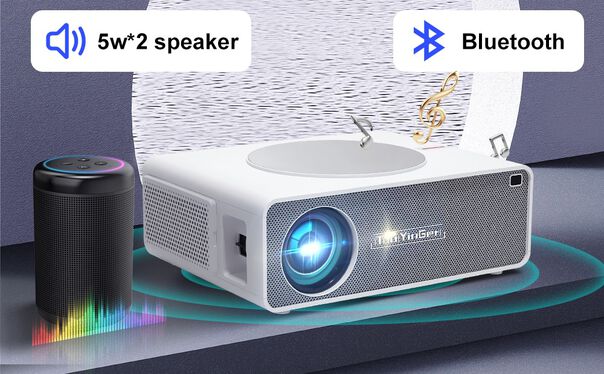 Projetor 12000 Lumens FHD Touyinger Q10A Bluetooth Wifi Cor:Branco image number null