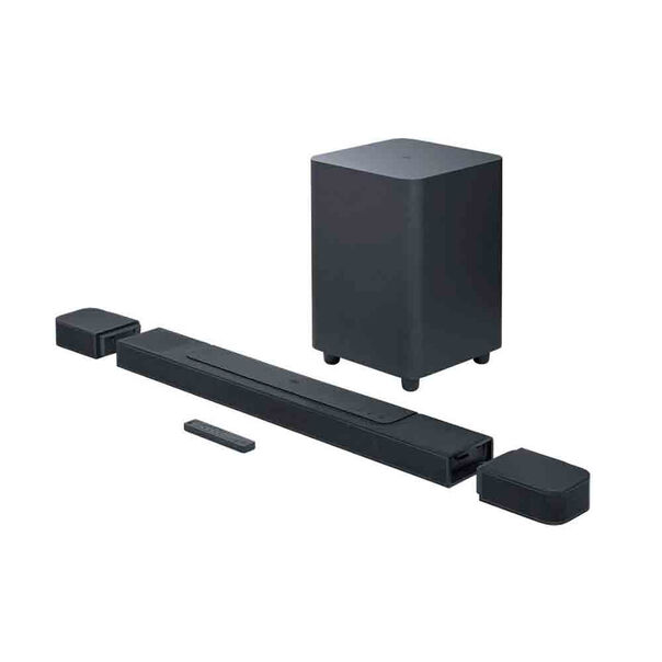 Soundbar JBL Bar 1000 com 7.1.4 Canais Com Alto-Falantes Surround Removíveis. MultiBea. Dolby Atmos e DTS:X - 440W RMS - Preto image number null