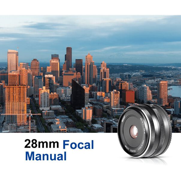 Lente Meike 28mm f-2.8 Manual para FujiFilm X-Mount image number null