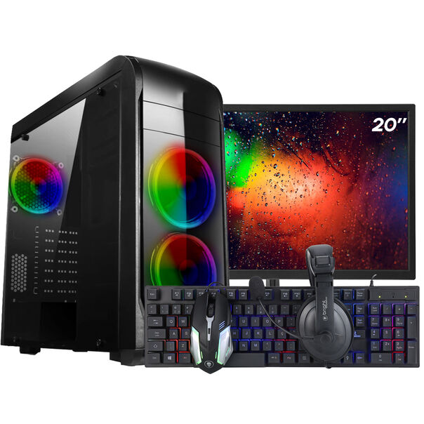 PC Gamer Completo Ark Monitor 20” + Intel Core i7 860 8GB RX 550 4GB GDDR5 SSD 120GB Linux Combo Gamer image number null