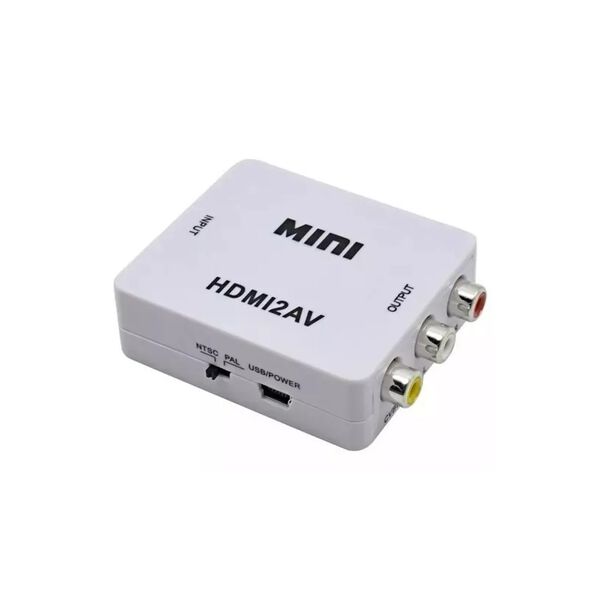 Mini Conversor Adaptador Full HD Converte Entrada HDMI para AV image number null