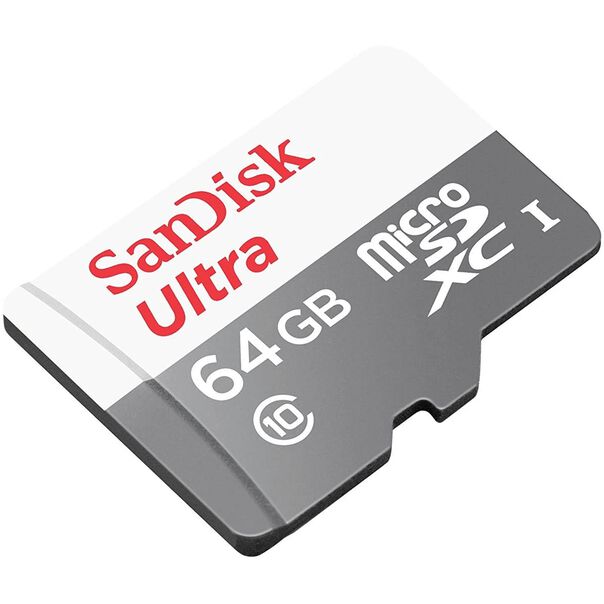Cartão MicroSDXC SanDisk Ultra 64Gb de 100Mb-s  Classe10  UHS-I U1 A1 image number null