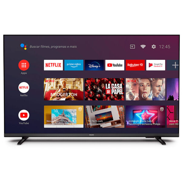 Smart TV 32 Pol 32PHG6917 LED Ultrafina 3 HDMI 2 USB Android Netflix Youtube Philips - Preto - Bivolt image number null