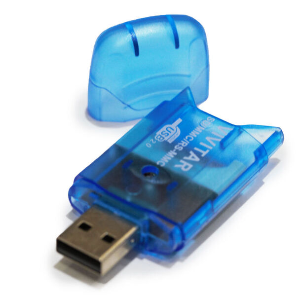 Leitor e Gravador Vivitar USB 2.0 de cartões de memória SD-MMC image number null