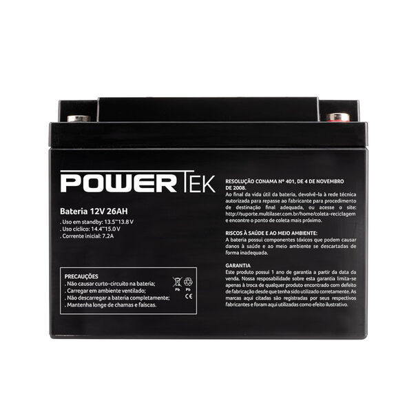 Bateria Powertek 12v 26ah - EN018 EN018 image number null