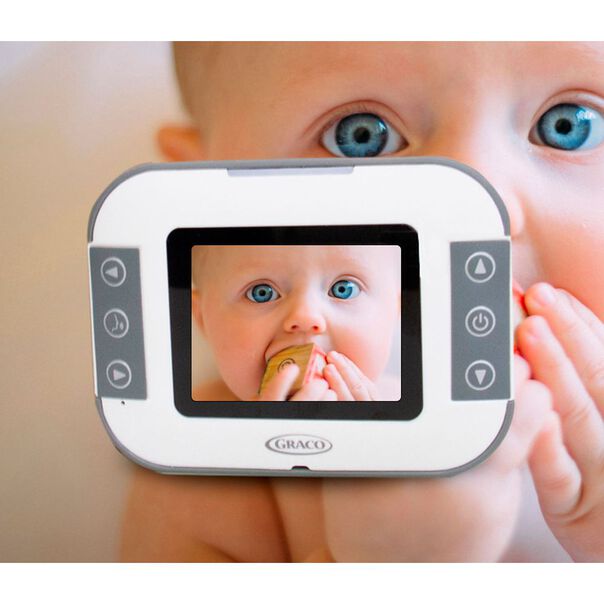 Babá Eletrônica com Câmera e Monitor de Áudio e Vídeo com Intercomunicação Sem Fio Branca image number null